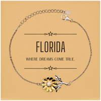 Load image into Gallery viewer, Florida Sunflower Bracelet - Where Dreams Come True | Meaningful Gift
