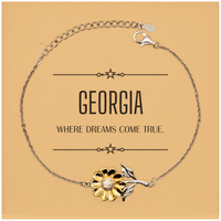Load image into Gallery viewer, Georgia Sunflower Bracelet - Where Dreams Come True | Inspirational Gift
