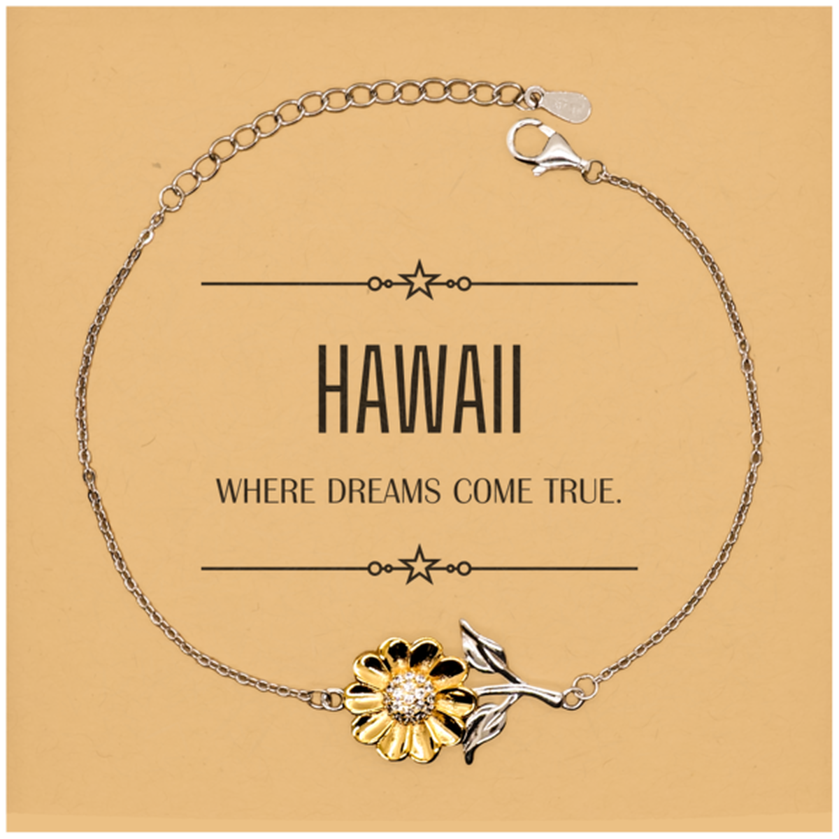 Hawaii Inspired Sunflower Bracelet - Where Dreams Come True | Inspirational Gift