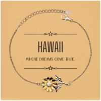 Load image into Gallery viewer, Hawaii Inspired Sunflower Bracelet - Where Dreams Come True | Inspirational Gift
