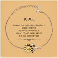 Load image into Gallery viewer, Judge Sunflower Bracelet - Miracles are Just Part of the Job | Inspirational Gift
