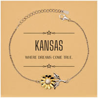 Load image into Gallery viewer, Kansas Friends Sunflower Bracelet - Where Dreams Come True | Meaningful Gift
