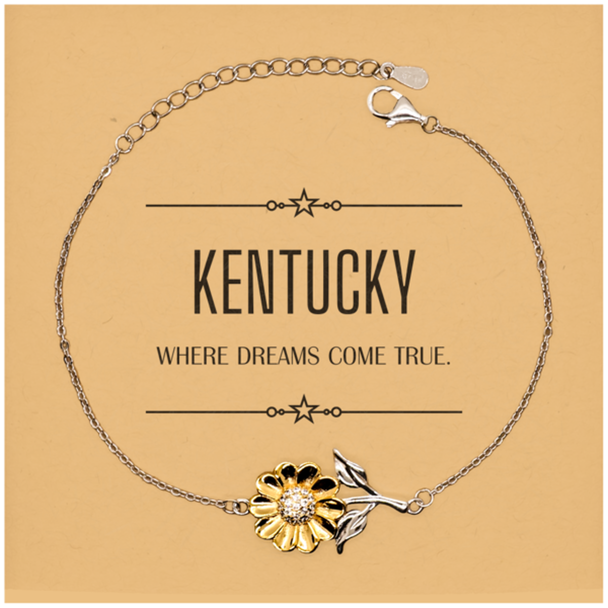 Kentucky Sunflower Bracelet - Where Dreams Come True | Meaningful Gift