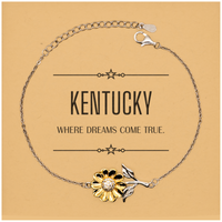 Load image into Gallery viewer, Kentucky Sunflower Bracelet - Where Dreams Come True | Meaningful Gift
