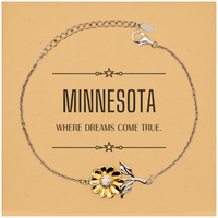 Load image into Gallery viewer, Minnesota Sunflower Bracelet - Where Dreams Come True | Inspirational Gift

