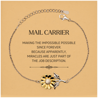 Load image into Gallery viewer, Mail Carrier Sunflower Bracelet - Miracles are part of the job | Inspirational Gift
