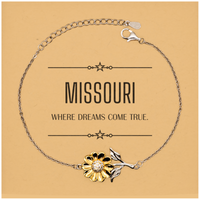 Load image into Gallery viewer, Missouri Sunflower Bracelet - Where Dreams Come True | Inspirational Gift
