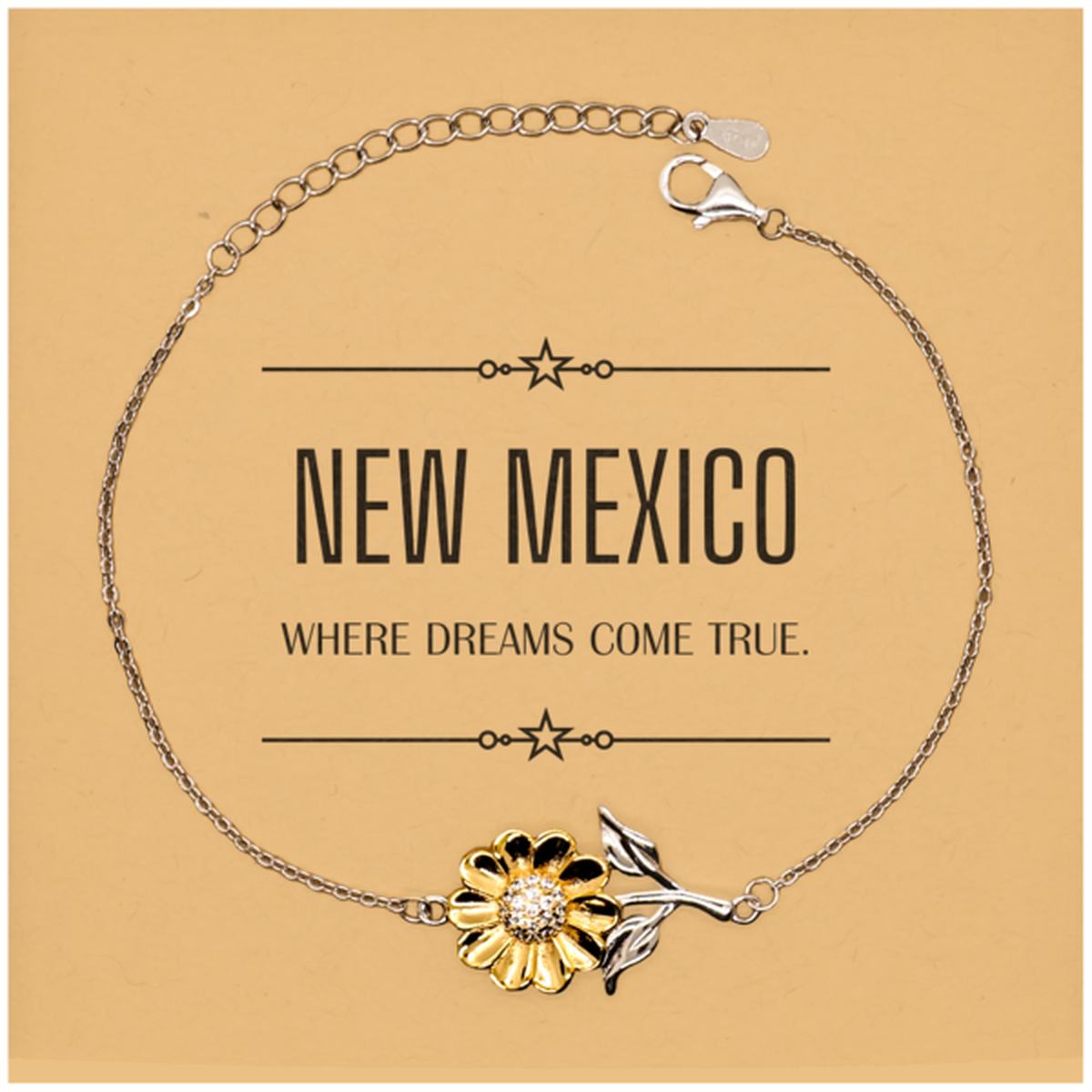 New Mexico Sunflower Bracelet - Where Dreams Come True | Inspirational Gift