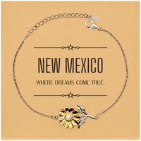Load image into Gallery viewer, New Mexico Sunflower Bracelet - Where Dreams Come True | Inspirational Gift
