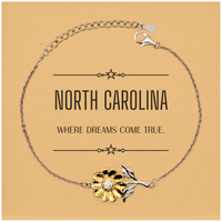 Load image into Gallery viewer, North Carolina Sunflower Bracelet - Where Dreams Come True | Inspirational Gift
