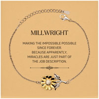 Load image into Gallery viewer, Millwright Sunflower Bracelet - Miracles are just part of the job description | Inspirational Gift
