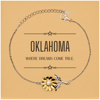 Load image into Gallery viewer, Oklahoma Sunflower Bracelet - Where Dreams Come True | Inspirational Gift
