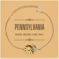 Load image into Gallery viewer, Pennsylvania Sunflower Bracelet - Where Dreams Come True | Inspirational Gift
