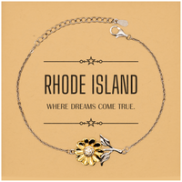 Load image into Gallery viewer, Rhode Island Sunflower Bracelet - Where Dreams Come True | Inspirational Gift

