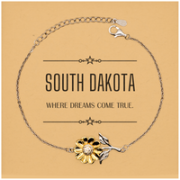 Load image into Gallery viewer, South Dakota Sunflower Bracelet - Where Dreams Come True | Thoughtful Gift
