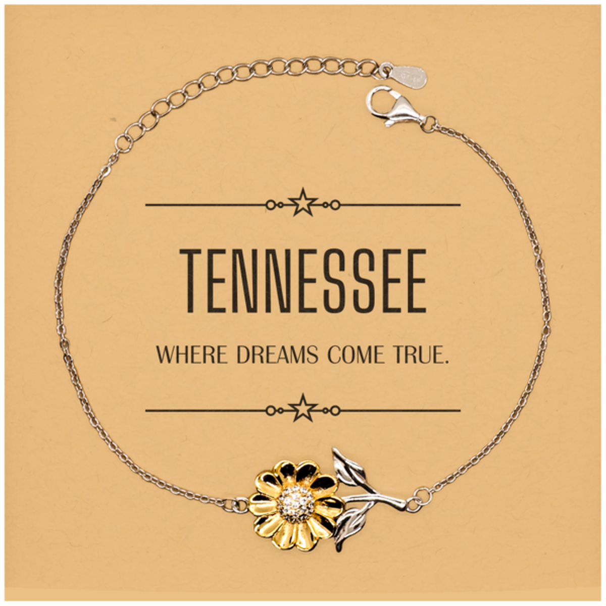 Tennessee Sunflower Bracelet - Where Dreams Come True | Meaningful Gift