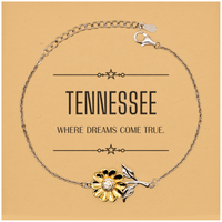 Load image into Gallery viewer, Tennessee Sunflower Bracelet - Where Dreams Come True | Meaningful Gift

