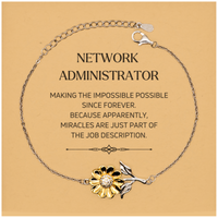 Load image into Gallery viewer, Network Administrator Sunflower Bracelet - Miracles are Just Part of the Job | Inspirational Gift
