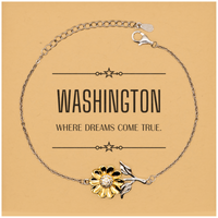 Load image into Gallery viewer, Washington State Sunflower Bracelet - Where Dreams Come True | Inspirational Gift
