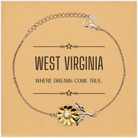 Load image into Gallery viewer, West Virginia Sunflower Bracelet - Where Dreams Come True | Inspirational Gift
