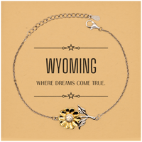 Load image into Gallery viewer, Wyoming Sunflower Bracelet - Where Dreams Come True | Inspirational Gift
