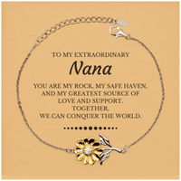 Load image into Gallery viewer, Nana Sunflower Bracelet - Together We Can Conquer the World | Birthday and Christmas Gift
