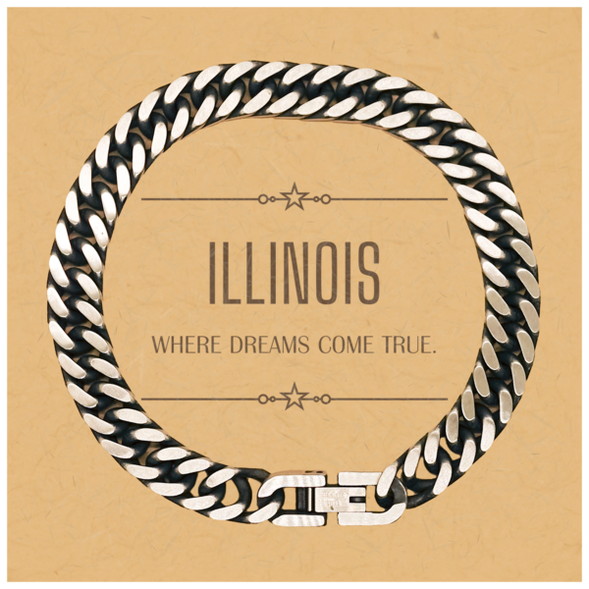 Illinois Gift Bracelet - Love Illinois State Design | Birthday & Christmas Gift