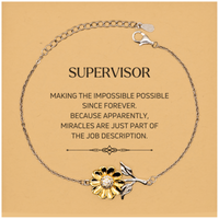 Load image into Gallery viewer, Supervisor Sunflower Bracelet - Miracles are just part of the job description | Inspirational Gift
