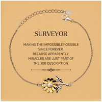 Load image into Gallery viewer, Surveyor Sunflower Bracelet - Miracles are Just Part of the Job | Inspirational Gift

