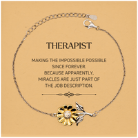 Load image into Gallery viewer, Therapist Sunflower Bracelet - Miracles are just part of the job description | Thoughtful Gift
