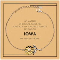 Load image into Gallery viewer, Iowa State Bracelet - My Soul Will Always Belong to Iowa | Unique Gift for All Occasions
