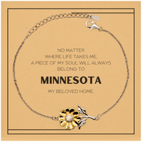 Load image into Gallery viewer, Minnesota Sunflower Bracelet - My Soul Belongs to Minnesota | Meaningful Gift
