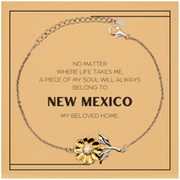 Load image into Gallery viewer, New Mexico Sunflower Bracelet - My Soul Will Always Belong to New Mexico | Unique Gift

