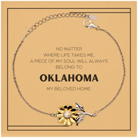 Load image into Gallery viewer, Oklahoma State Sunflower Bracelet - My Soul Belongs to Oklahoma | Thoughtful Gift
