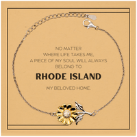 Load image into Gallery viewer, Rhode Island Sunflower Bracelet - My Soul Will Always Belong | Unique Gift for Any Occasion
