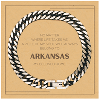 Load image into Gallery viewer, Arkansas Gift Bracelet - My Soul Will Always Belong to Arkansas | Unique Birthday Gift
