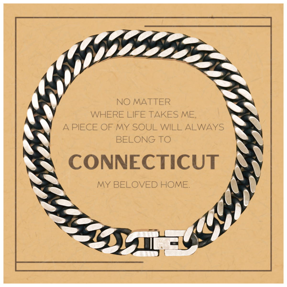 Connecticut Gift Bracelet - My Soul Belongs to Connecticut | Birthday and Christmas Gift