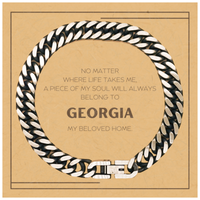 Load image into Gallery viewer, Georgia Gift Cuban Link Bracelet - &#39;My Soul Belongs to Georgia&#39; | Unique Birthday or Christmas Gift
