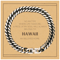 Load image into Gallery viewer, Hawaii Bracelet - My Soul Will Always Belong to Hawaii | Unique Gift for Men and Women
