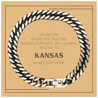 Load image into Gallery viewer, Kansas State Bracelet - My Soul Will Always Belong to Kansas | Unique Gift for Kansas Lovers
