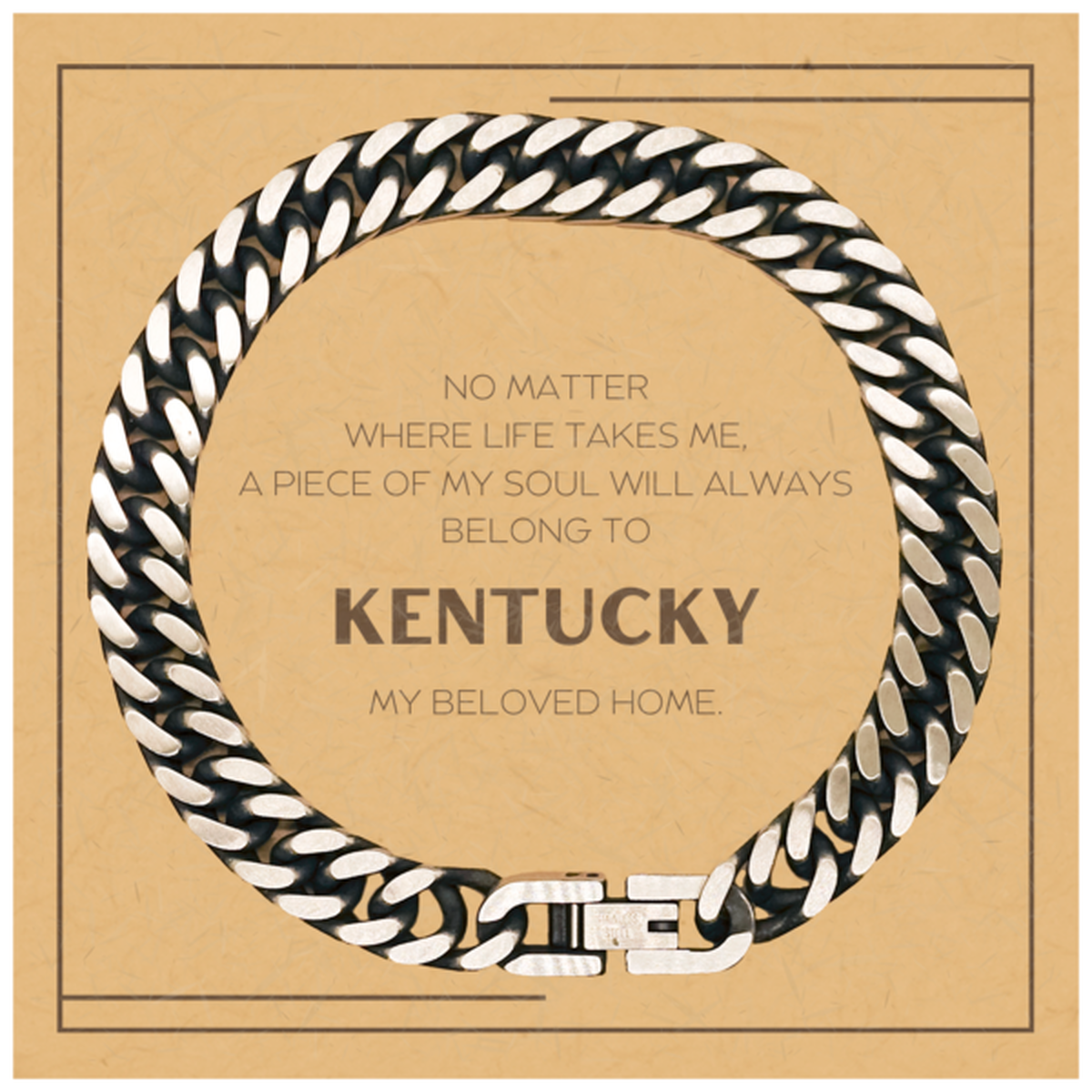 Kentucky Gift Bracelet - My Soul Will Always Belong to Kentucky | Birthday Christmas Gift