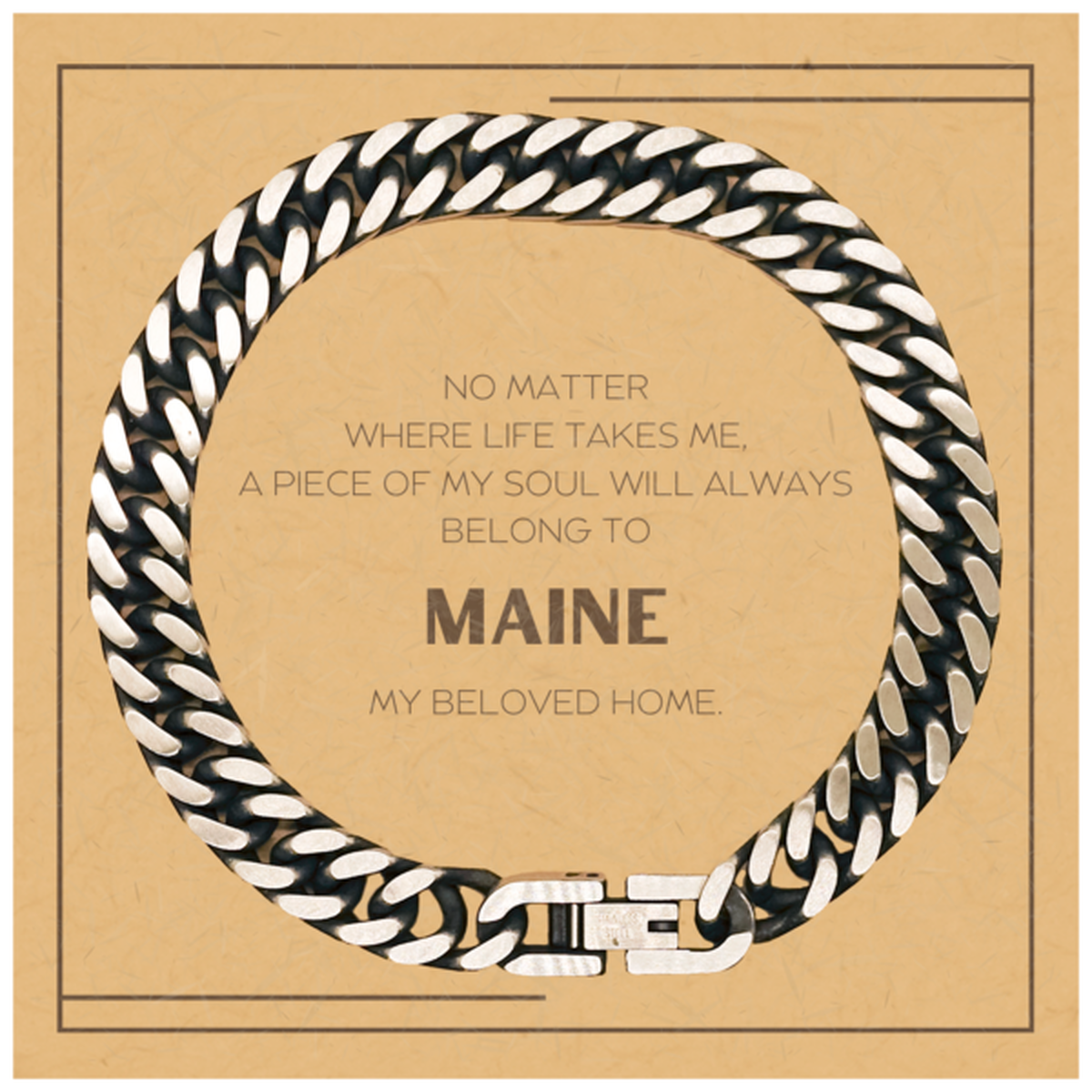 Maine Gifts Bracelet - My Soul Will Always Belong to Maine | Unique Birthday and Christmas Gift