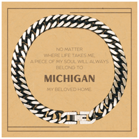 Load image into Gallery viewer, Michigan State Gift Bracelet - My Soul Belongs to Michigan | Birthday &amp; Christmas Gift
