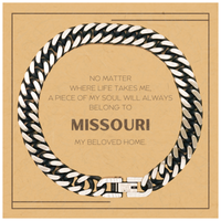 Load image into Gallery viewer, Missouri Men Bracelet - My Soul Will Always Belong to Missouri | Unique Gift
