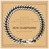 Load image into Gallery viewer, New Hampshire Gift Bracelet - My Soul Will Always Belong to New Hampshire | Birthday Christmas Gift
