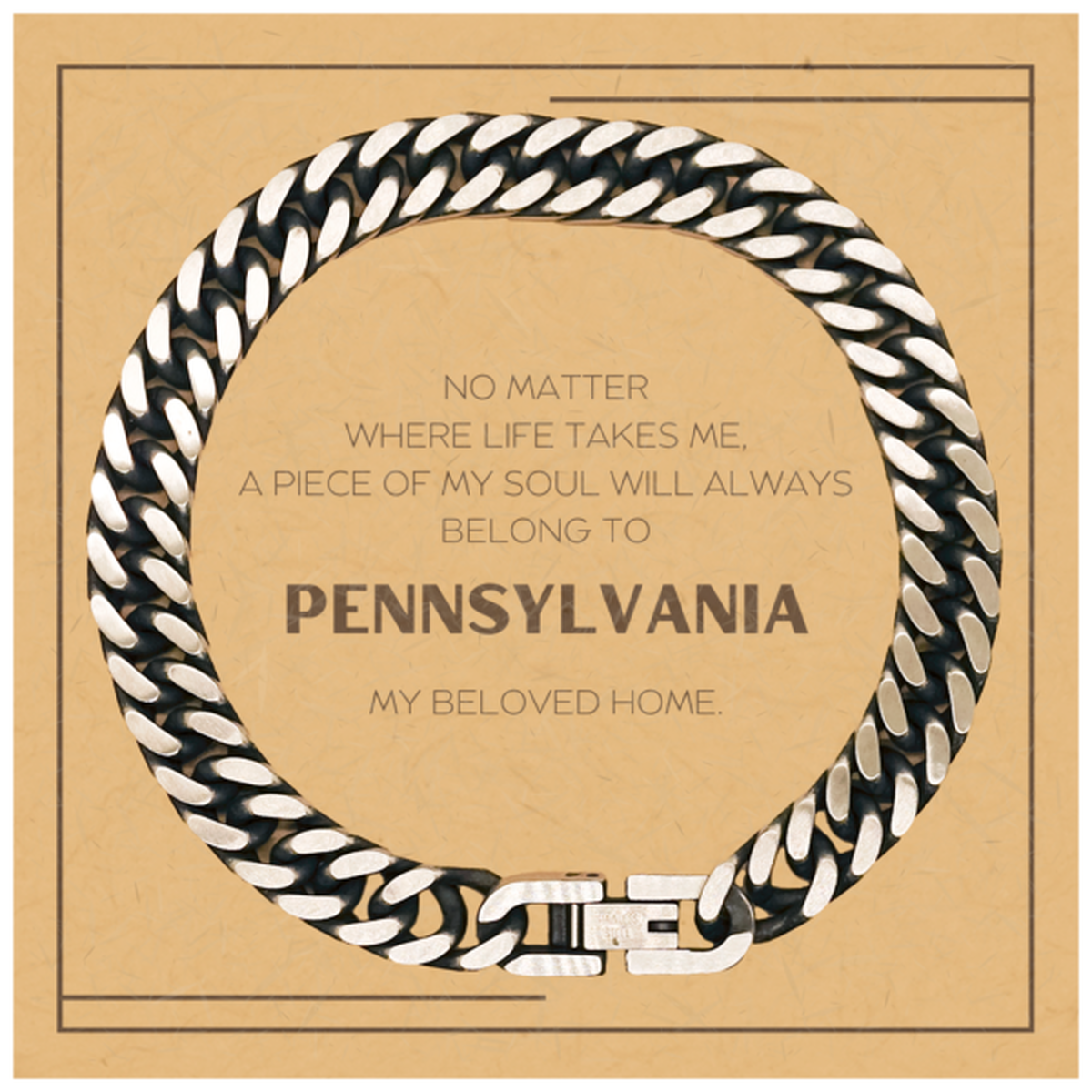 Pennsylvania Gift Bracelet - My Soul Belongs to Pennsylvania | Unique Birthday Gift