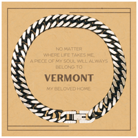 Load image into Gallery viewer, Vermont Gift Bracelet - My Soul Belongs to Vermont | Unique Birthday &amp; Christmas Gift
