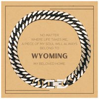 Load image into Gallery viewer, Wyoming Gift Bracelet - My Soul Belongs to Wyoming | Unique Gift for Him/Her
