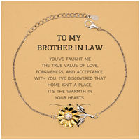 Load image into Gallery viewer, Brother In Law Sunflower Bracelet - You&#39;ve Taught Me the True Value of Love | Birthday Christmas Gift
