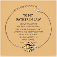 Load image into Gallery viewer, Father In Law Sunflower Bracelet - You&#39;ve Taught Me Love | Thoughtful Gift
